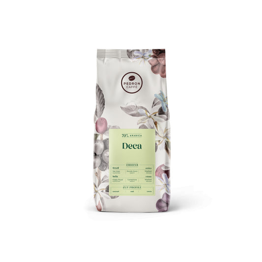 Pedron Caffè Deca 70% Arabica Decaf Coffee Beans – 1 kg