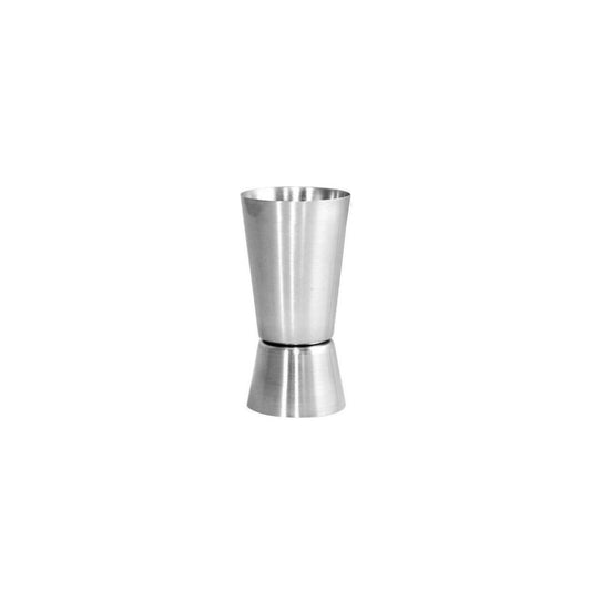 Metallic double-shaker on a white background