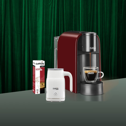 Ultimate Winter Combo – Coffee Machine + Frother + 10 Capsules (Caffitaly System)