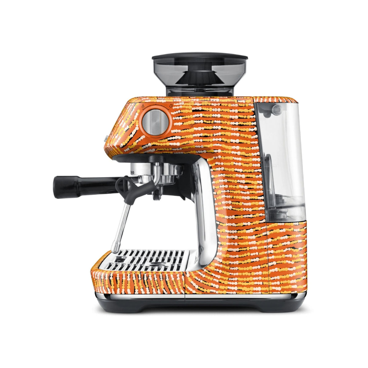 Manual steam wand frothing milk on Sage Barista Pro coffee machine