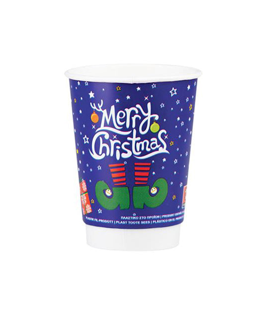 Take away paper cups 25 pcs 12 / 14oz Double Wall Christmas Design