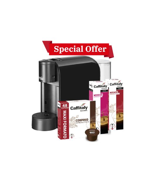 Offer Caffitaly Machine Volta S36 with 68 Capsules