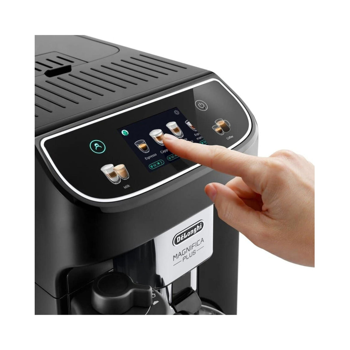 3.5 inch full touch colour display on DeLonghi Magnifica Plus ECAM320.60.B